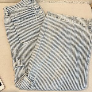 Blue and White Striped Wild Fable Mid-Rise Baggy Cargo 4/R New without tags